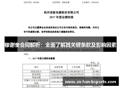 穆谢奎合同解析：全面了解其关键条款及影响因素